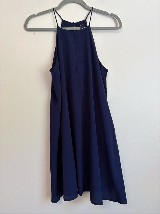 Lord & Taylor Dresses & Skirts - Lord & Taylor Design Lab Swing Navy Halter Mini Dress Sz S